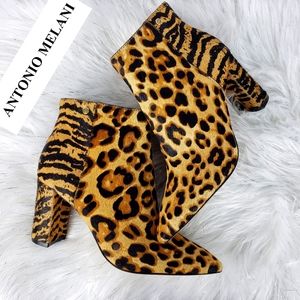 Antonio Melani Shahn Animal Print Bootie Size 7